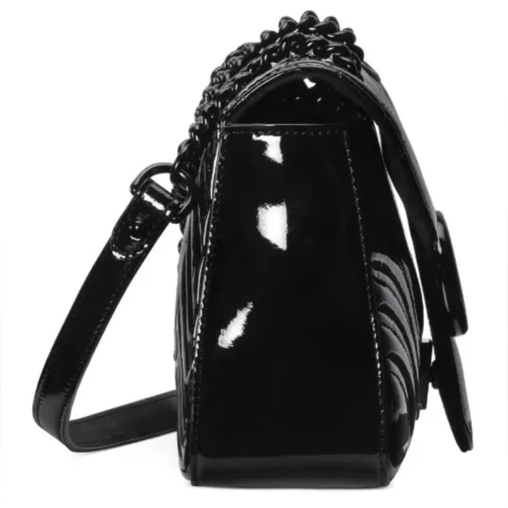❌❌SOLD!❌❌NEW Gucci Marmont GG Black Patent Leather Shoulder Bag Purse Authentic - Picture 3 of 11